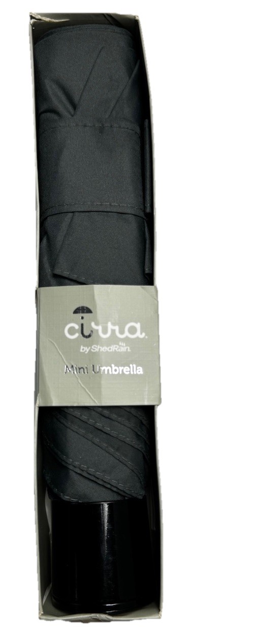 Cirra by ShedRain Mini Manual Collapsible Personal Umbrella Dark Gray New