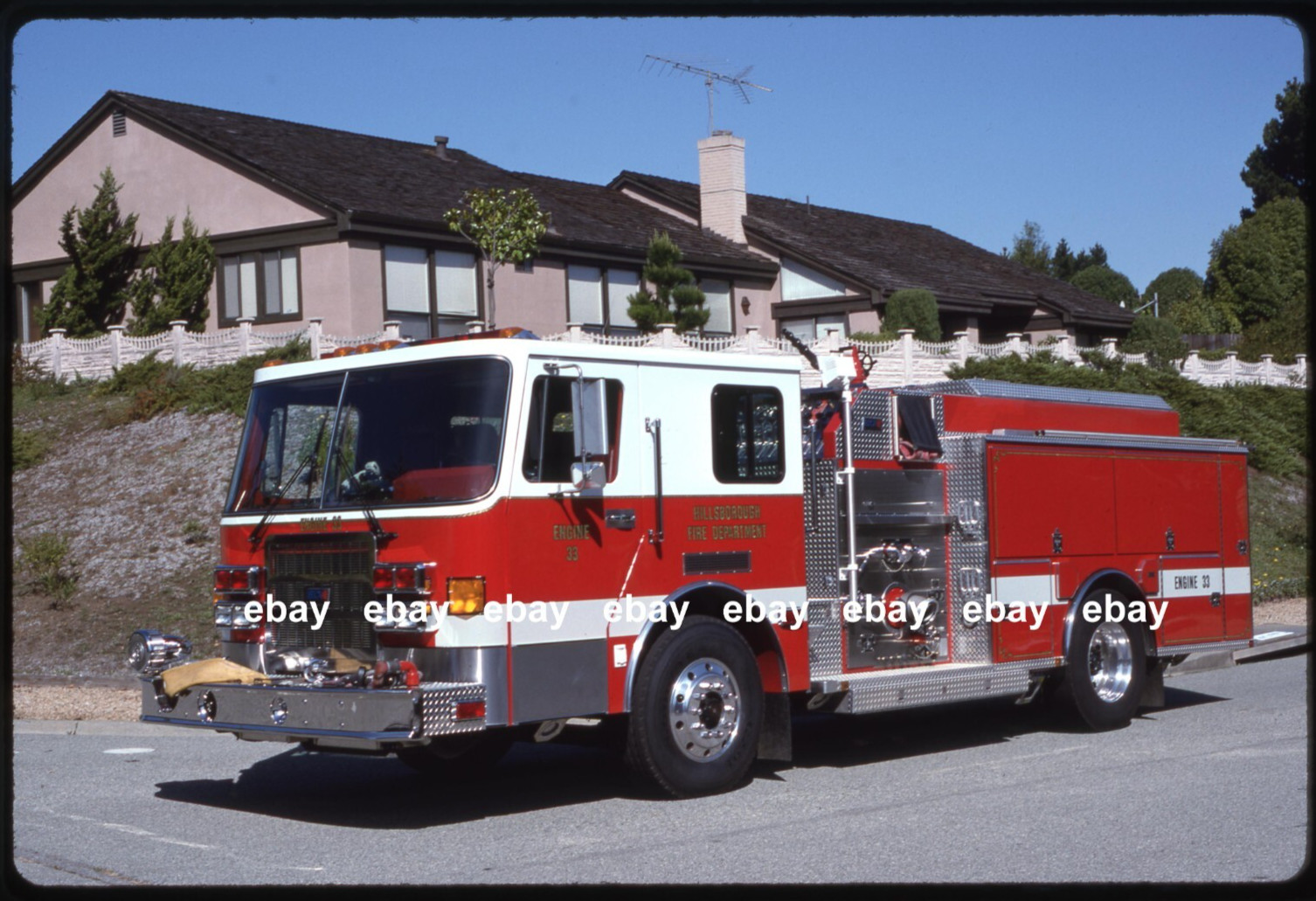 Hillsborough CA 1992 Ottawa Beck pumper Fire Apparatus Slide