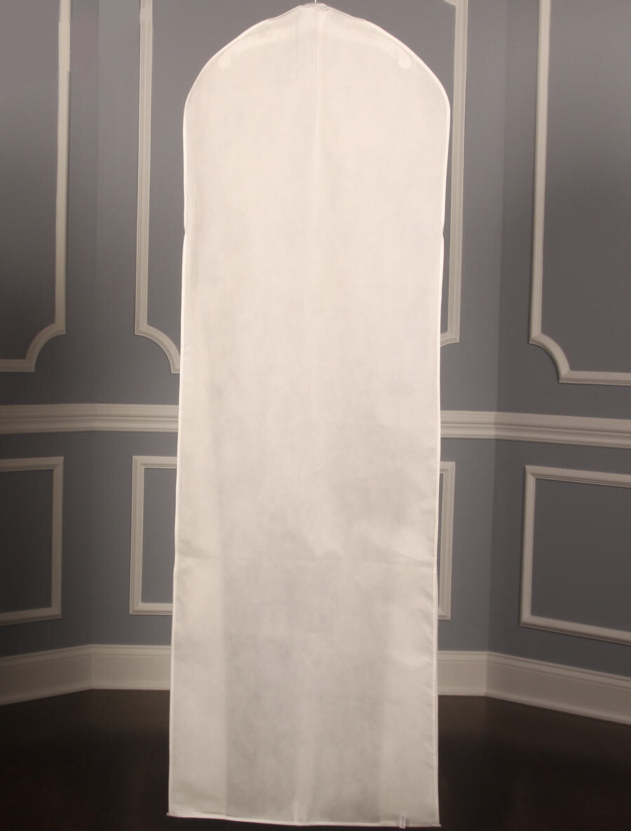 Breathable Bag White Protective Zippered Garment Wedding Dress Bridal Gown Bag