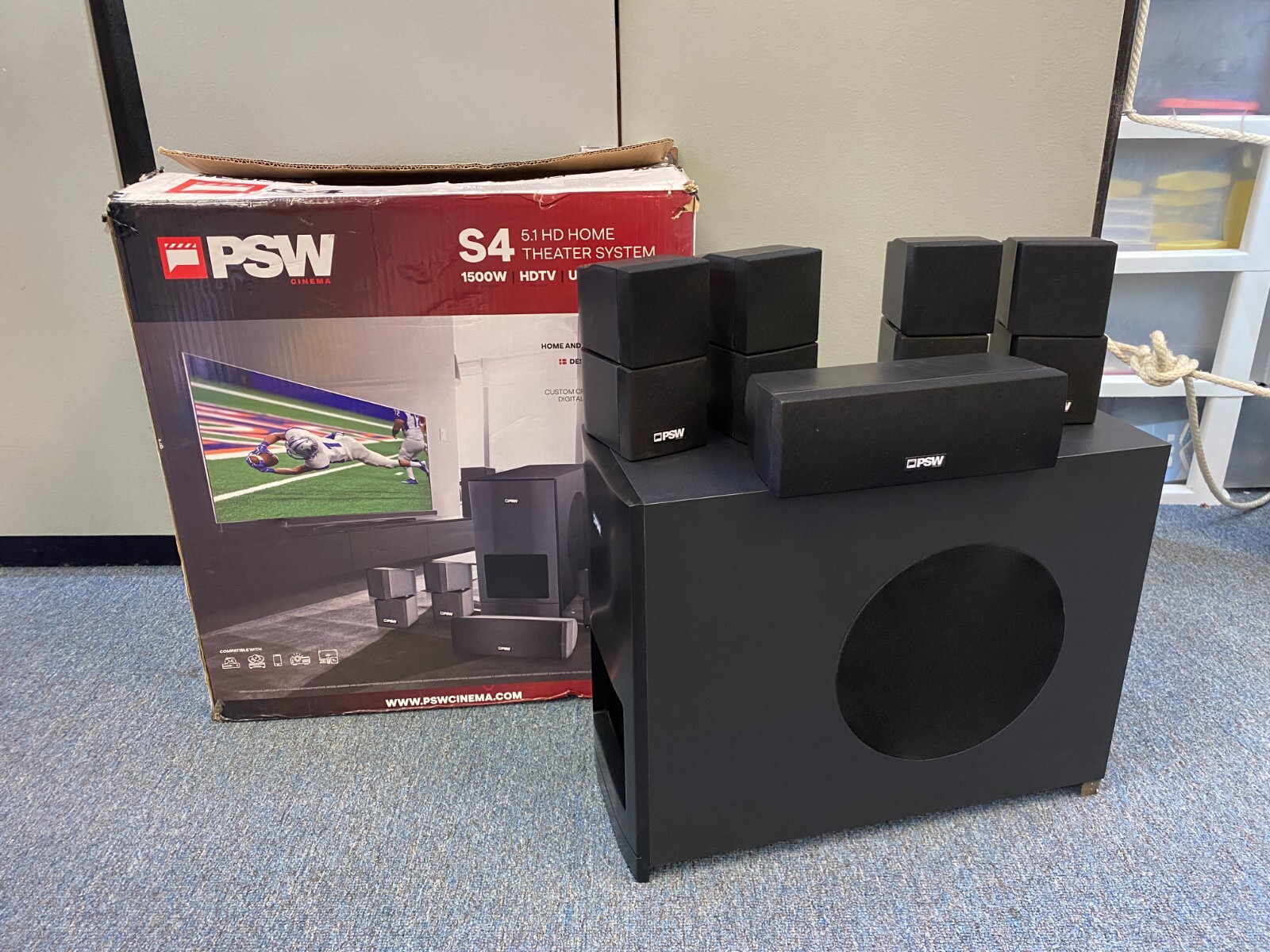 PSW Cinema S4 5.1 Home Theater System HDTV Surround Sound Hi-Res Audio