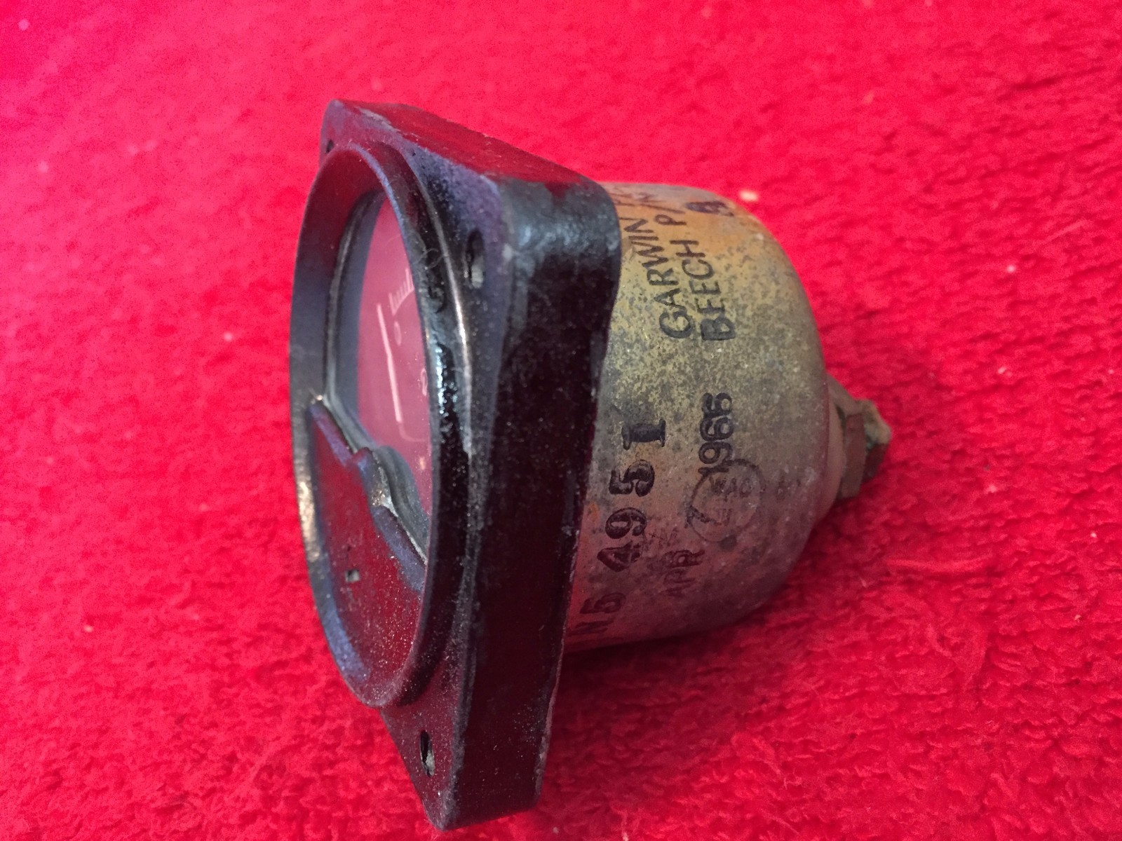 GARWIN 2 1/4" AMPS GAUGE INDICATOR P/N 22-870-015-3A BEECHCRAFT P/N 50-380086-3