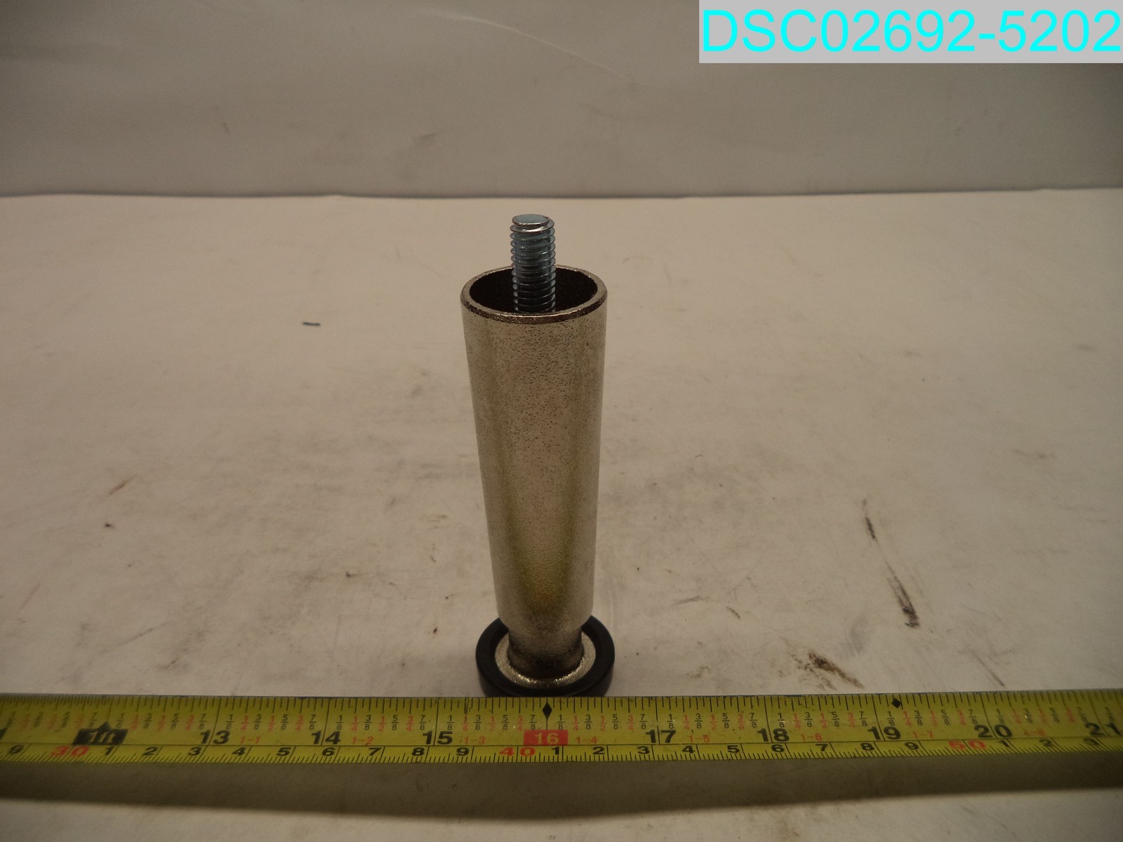 QTY=4: Adjustable Thread On Feet 4-1/4" To 5" 1-1/4" OD Stem 9/16" L X 3/8"-16