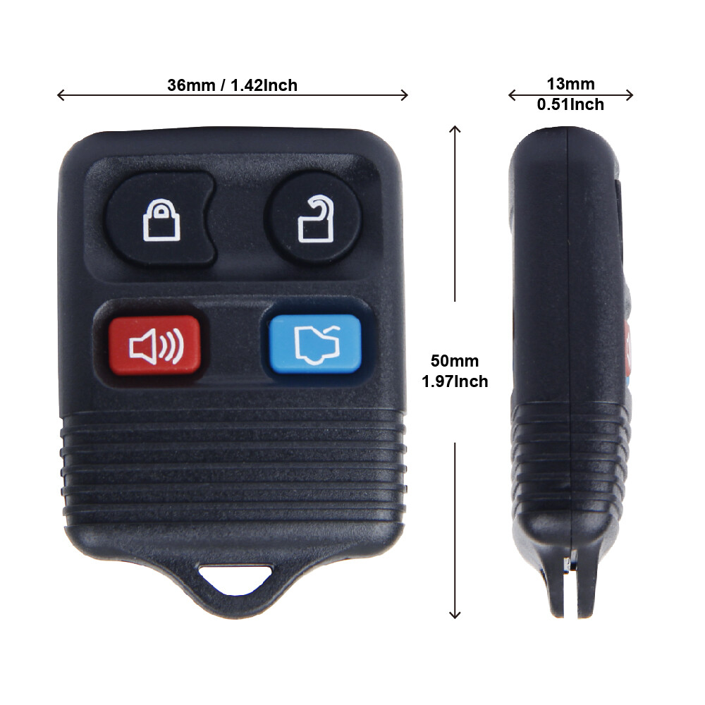 10x 4 Button Replacement Keyless Entry Remote Key Car Fob For Ford Expedition