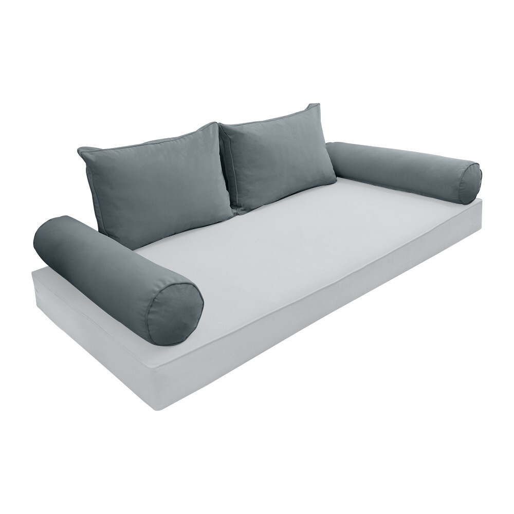 COVER ONLY Model V1 Twin Velvet Same Pipe Indoor Daybed Cushion Bolster - AD347