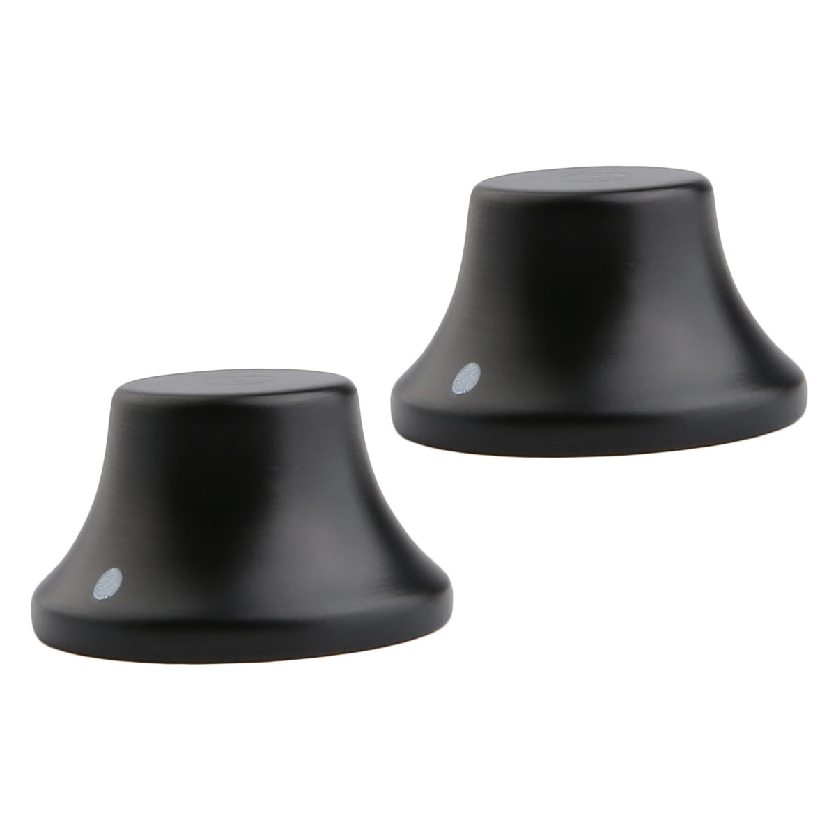 2pcs Ebony Wood Knobs LP ST Bell Knobs Guitar Bass Top Hat  w/ Indicator Dot