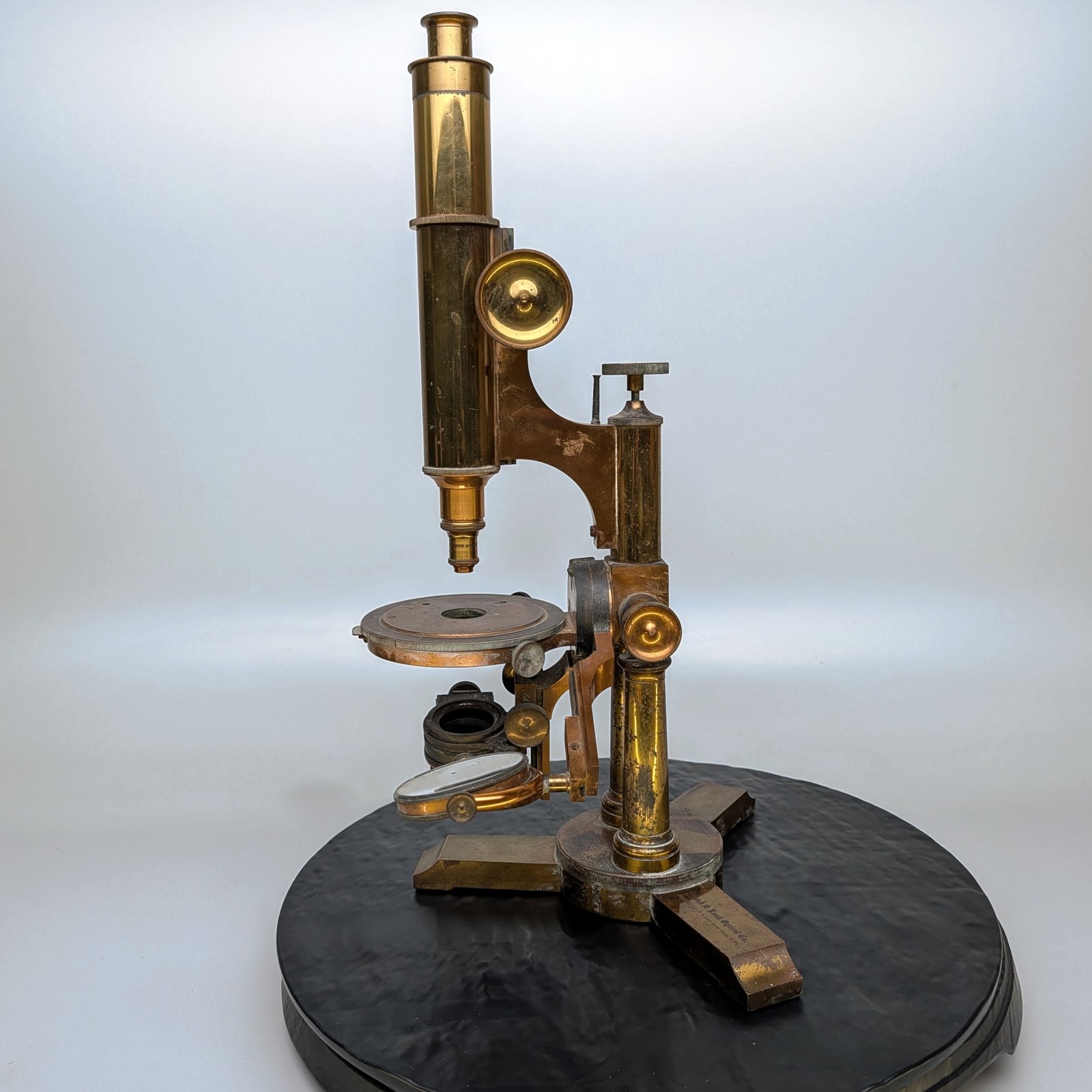 Bausch & Lomb Professional Brass Microscope 1885-1892 19th Century 95% Complete