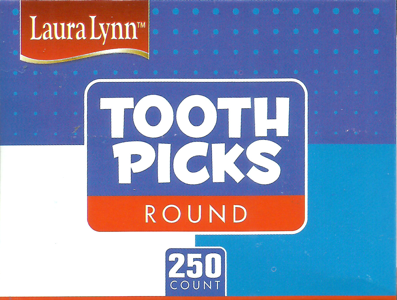 250 Round Wooden pointed TOOTHPICKS NO ADDITIVES natural Birch Wood Laura Lynn