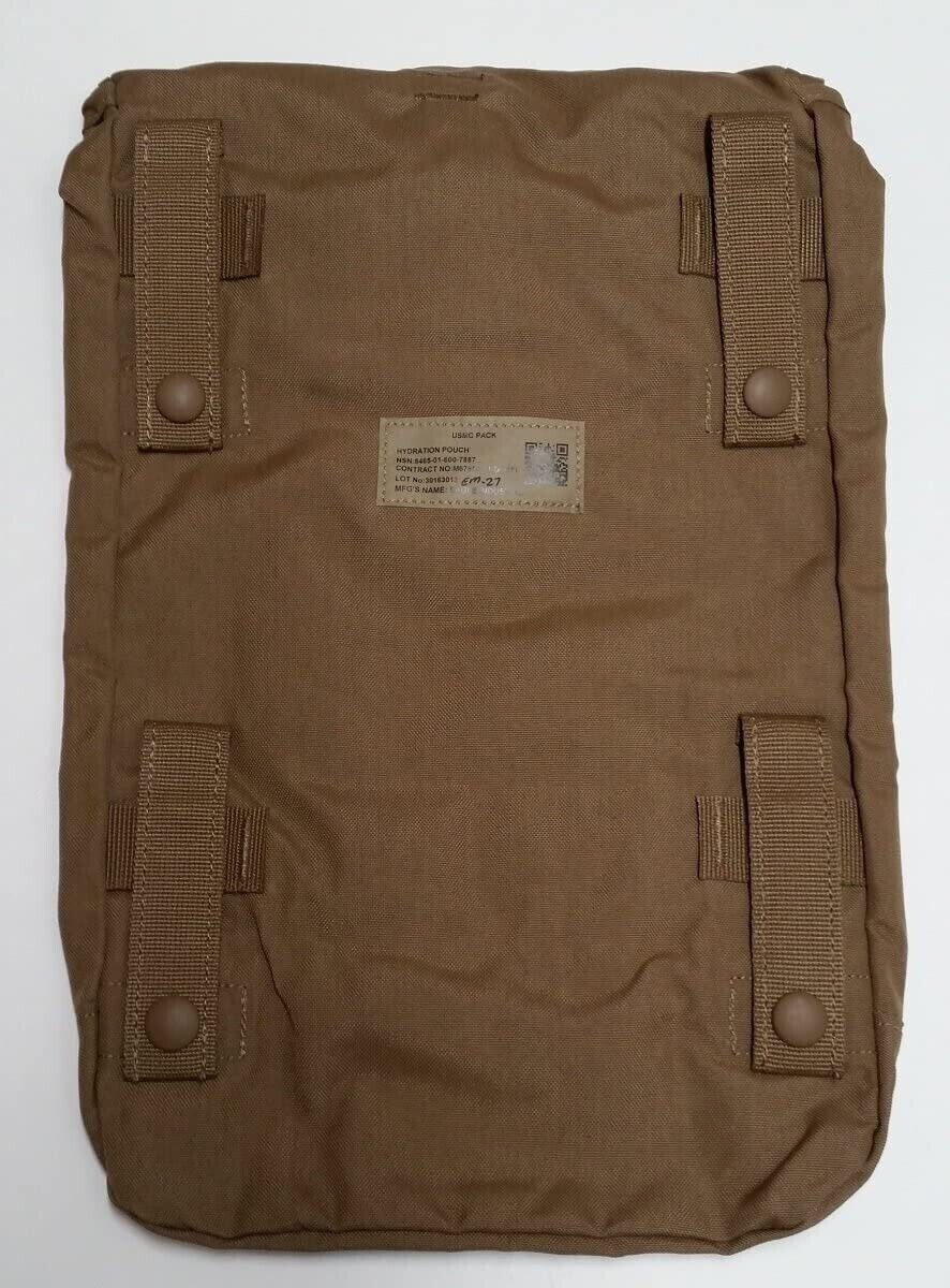 2 Pack - USGI MOLLE Hydration Pouch Pack USMC FILBE 100oz. COYOTE - NEW