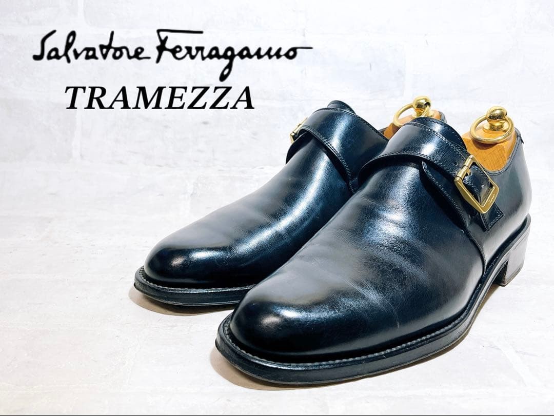 Ferragamo Dress Shoes Men 7.0US Tramezza Us7Ee Limited Edition VHTF Designer Col