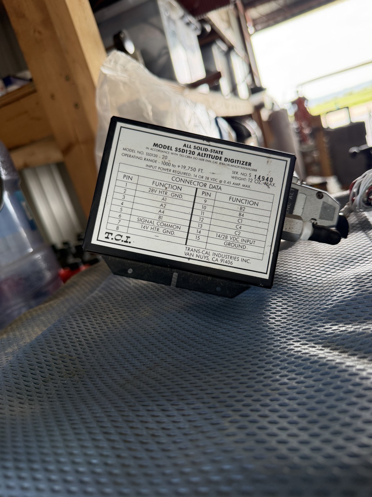 T.C.I. Model SSD120-20 Altitude Digitizer