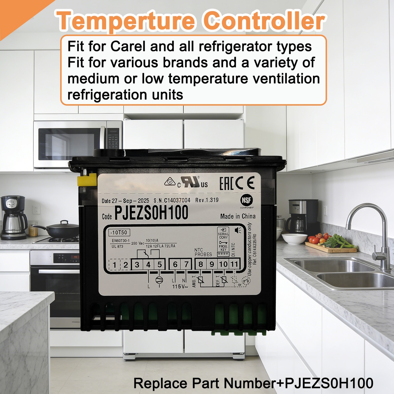 For Carel Digital Temperature Controller PJEZS0H100 For Avantco 17815350