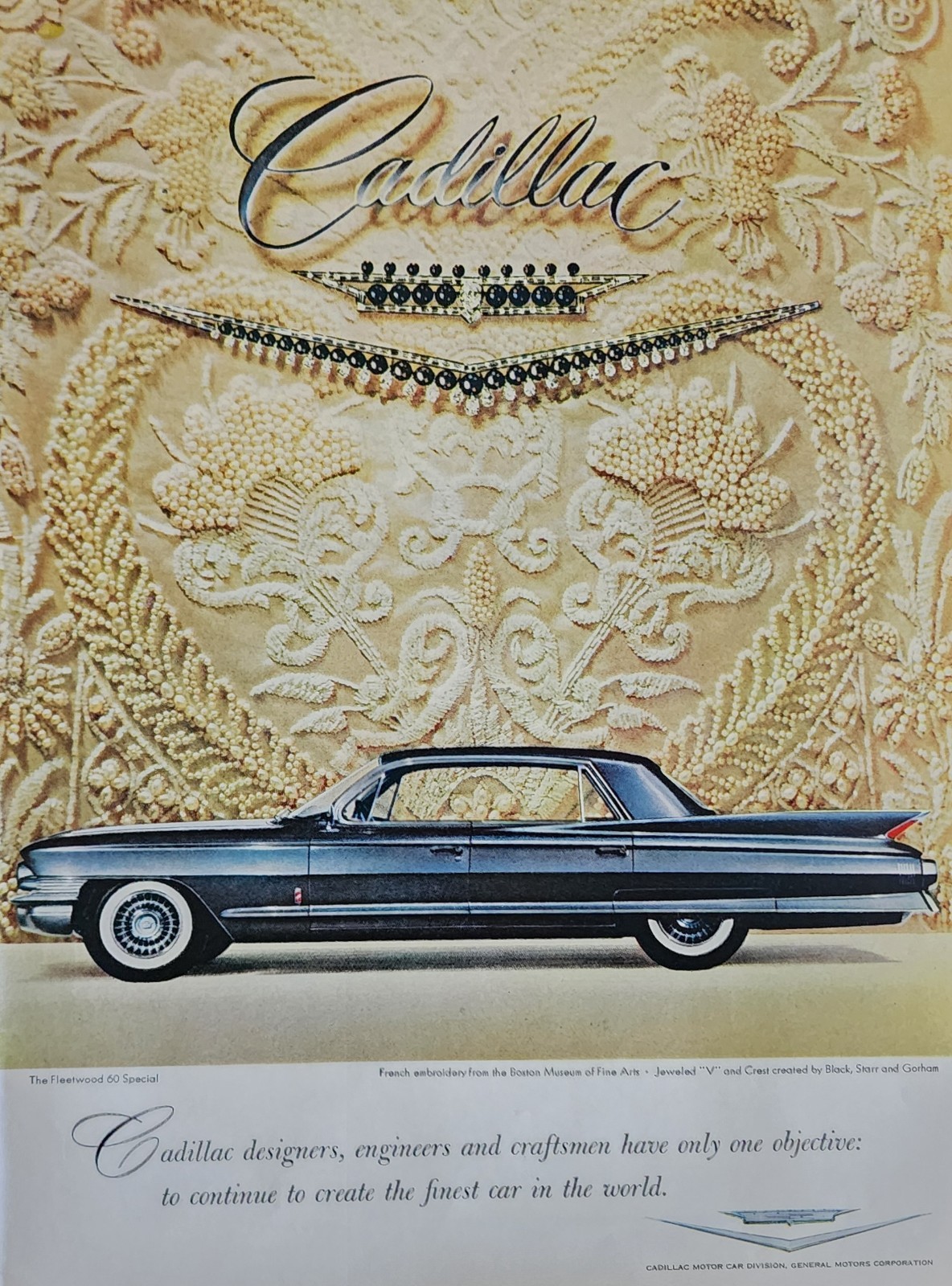 Cadillac Fleetwood Car Picture Magazine Ad Vintage Original Wall Art Decor
