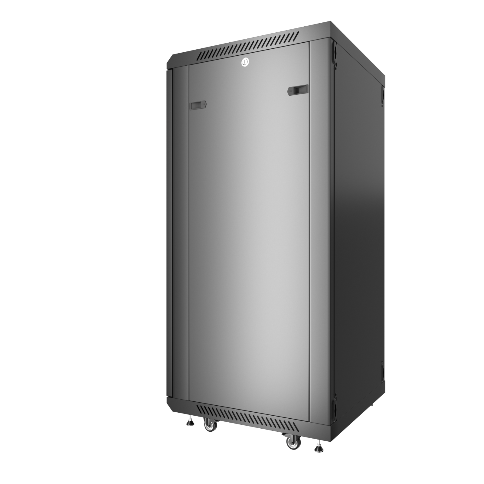18U Server Rack Locking Network Cabinet Data Enclosure with PDU-Feet-Fan-Shelf