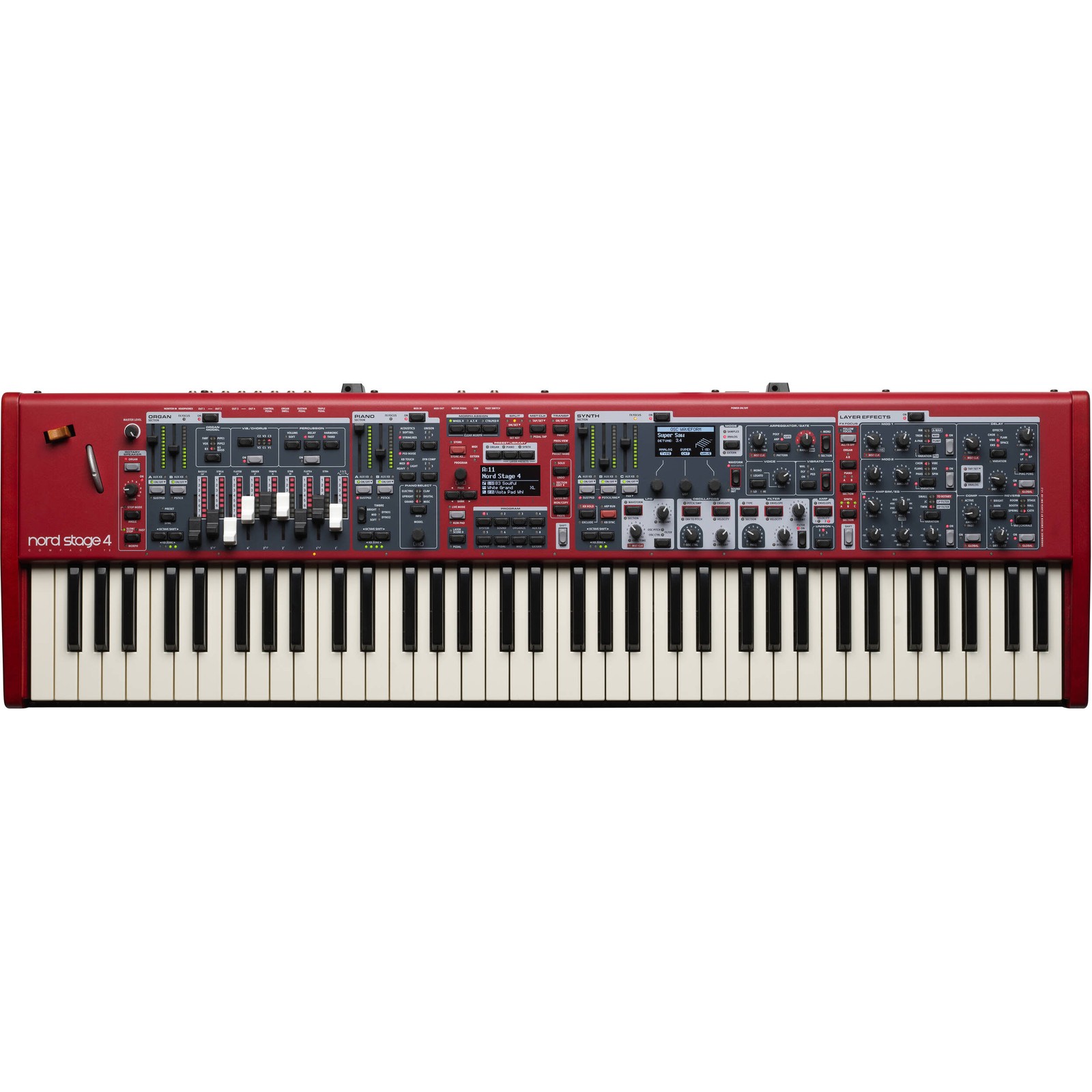 Nord Stage 4 Compact 73-Key Digital Piano, Red