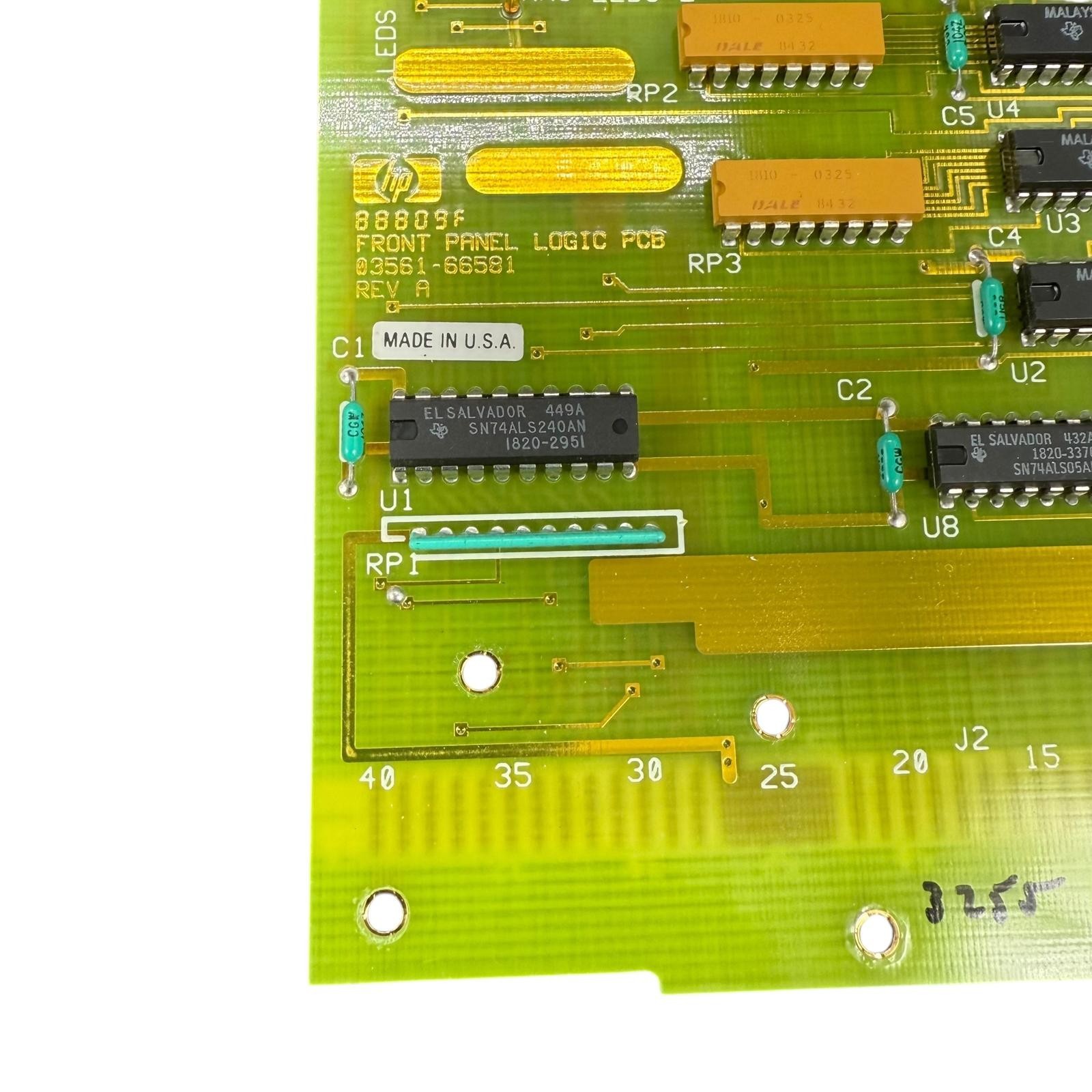 HP 3561A Dynamic Signal Analyzer Front Panel Logic PCB 03561-66581