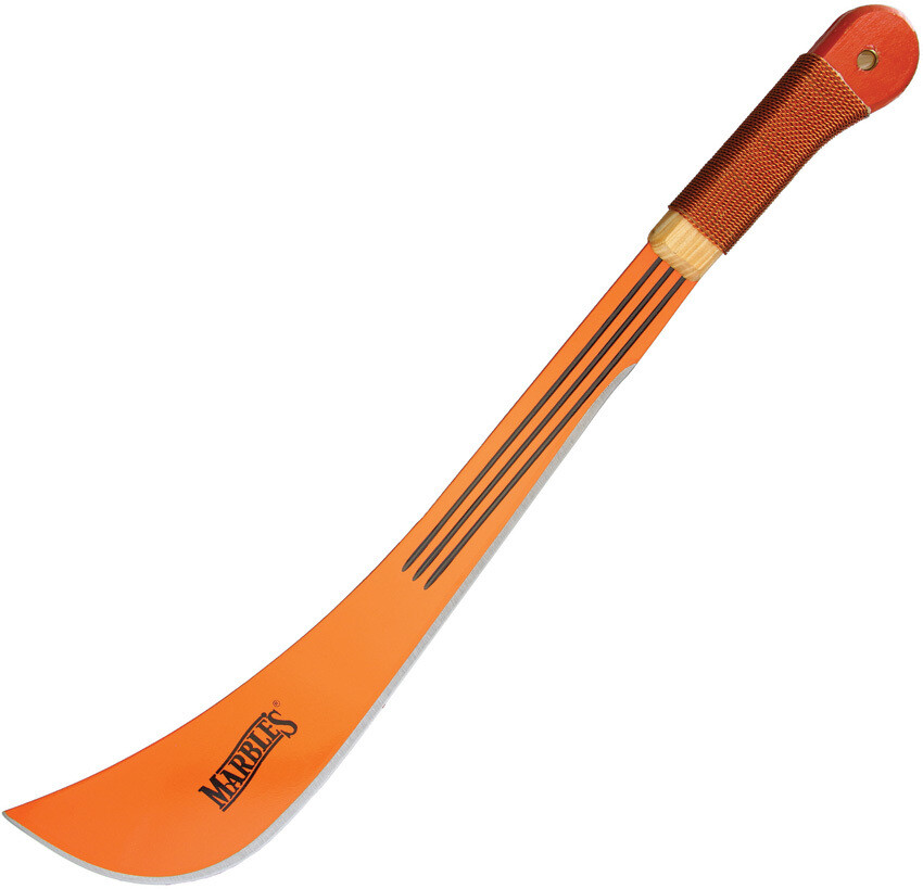New Marbles Swamp Master Machete MR3218W 24.25" overall. 18" orange finish stain