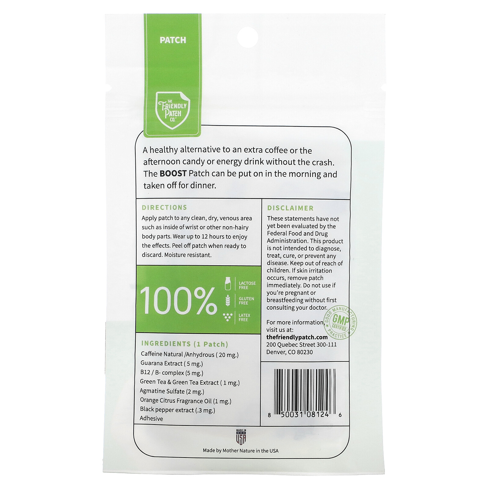 Boost, Energy Patch, 8 Patches