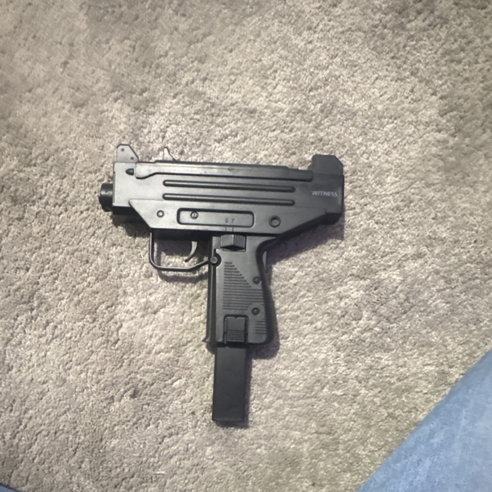 Vintage Black Toy Cap Gun with Removable Magazine for Kids Ages 8-11 Collectible