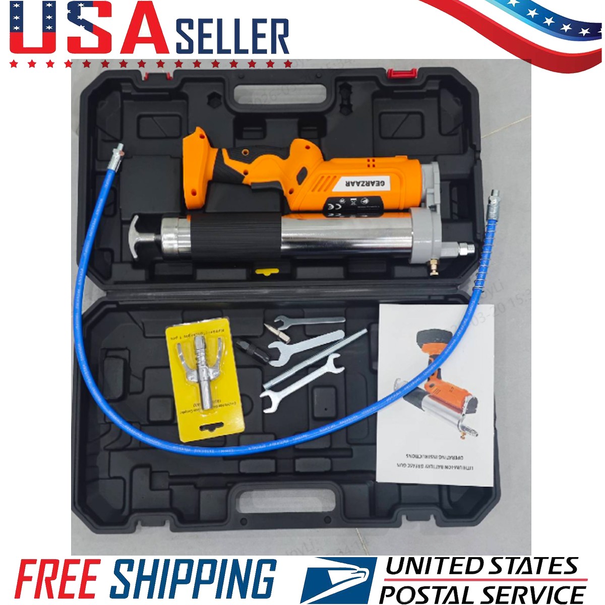 Electric Grease Gun 12,000 PSI Battery Operated Grease Gun & Battery ,Charger US