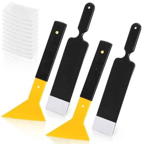 4 Pieces Window Tint Tools, Long Handle Bulldozer Squeegee Scrubber Paddle