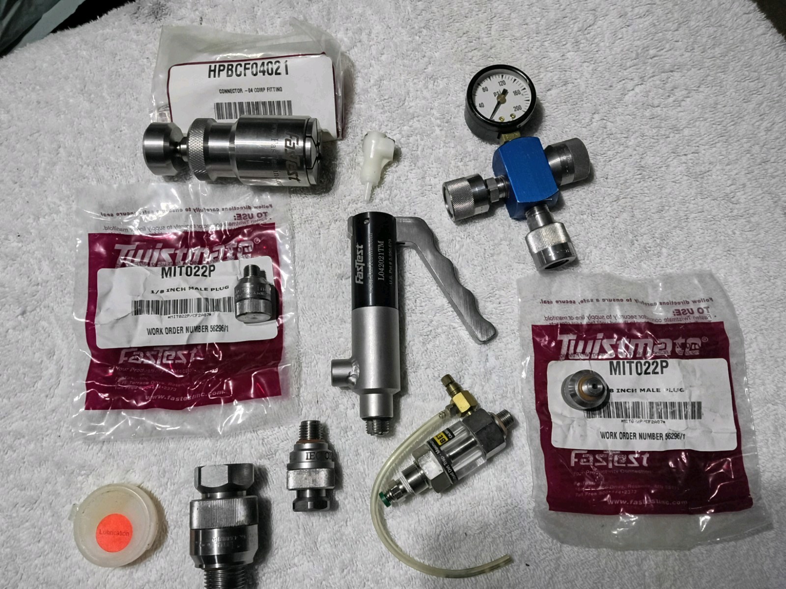 Lot of FasTest Fas Test Stainless Pneumatic Connectors / HPBCF04021 / L042021 TM