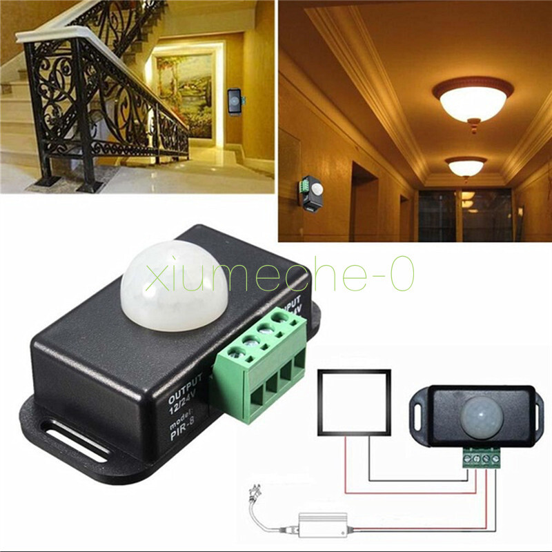 Automatic DC 12V-24V 8A Infrared PIR Motion Sensor Switch For LED light Stylish