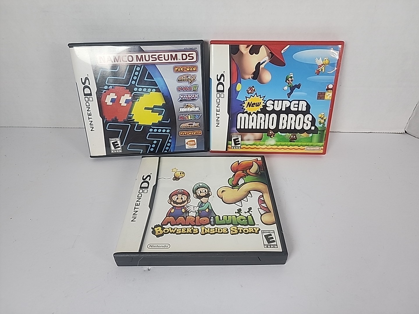 Nintendo DS Super Mario, Pacman & Bowsers Inside Story Game Cases Only