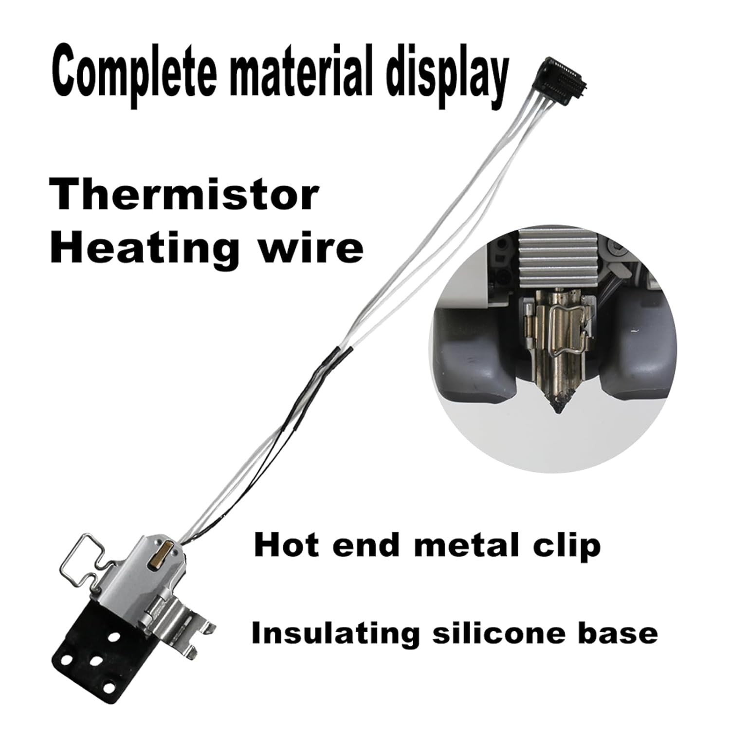 Hotend Heating Assembly 390℃ for Bambu Lab A1 / A1 Mini 3D Printer Hotend Kit 1P