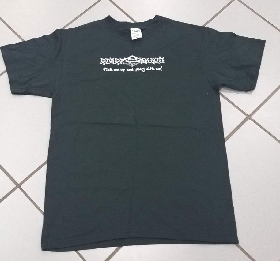 Black Diamond Guitar String "Pick Me up and Play with me" T- Shirt Size Medium