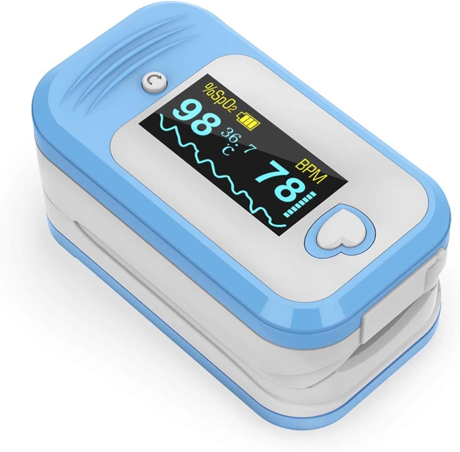 5-in-1 Pulse Oximeter with Alarm, SpO2, Temperature