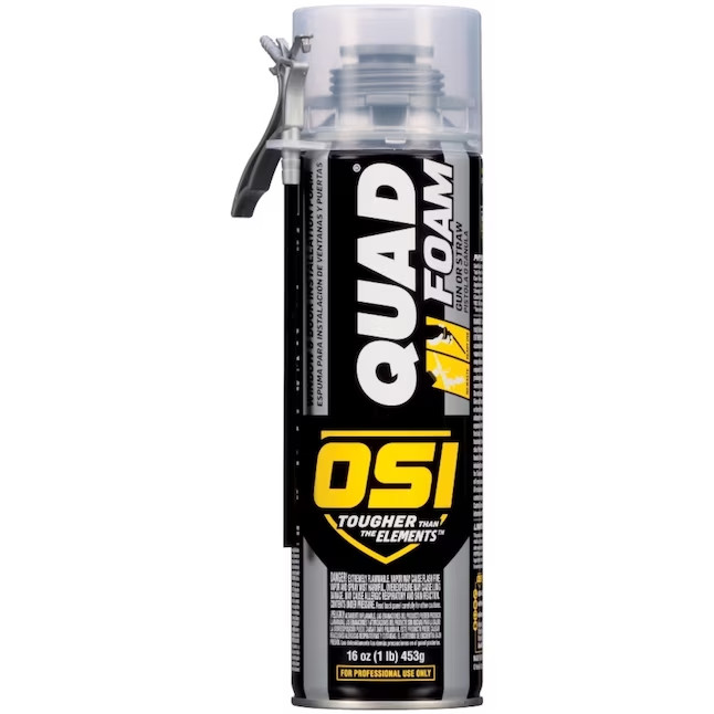 OSI Quad Foam 16-oz Straw Indoor/Outdoor Spray Foam Insulation Canister