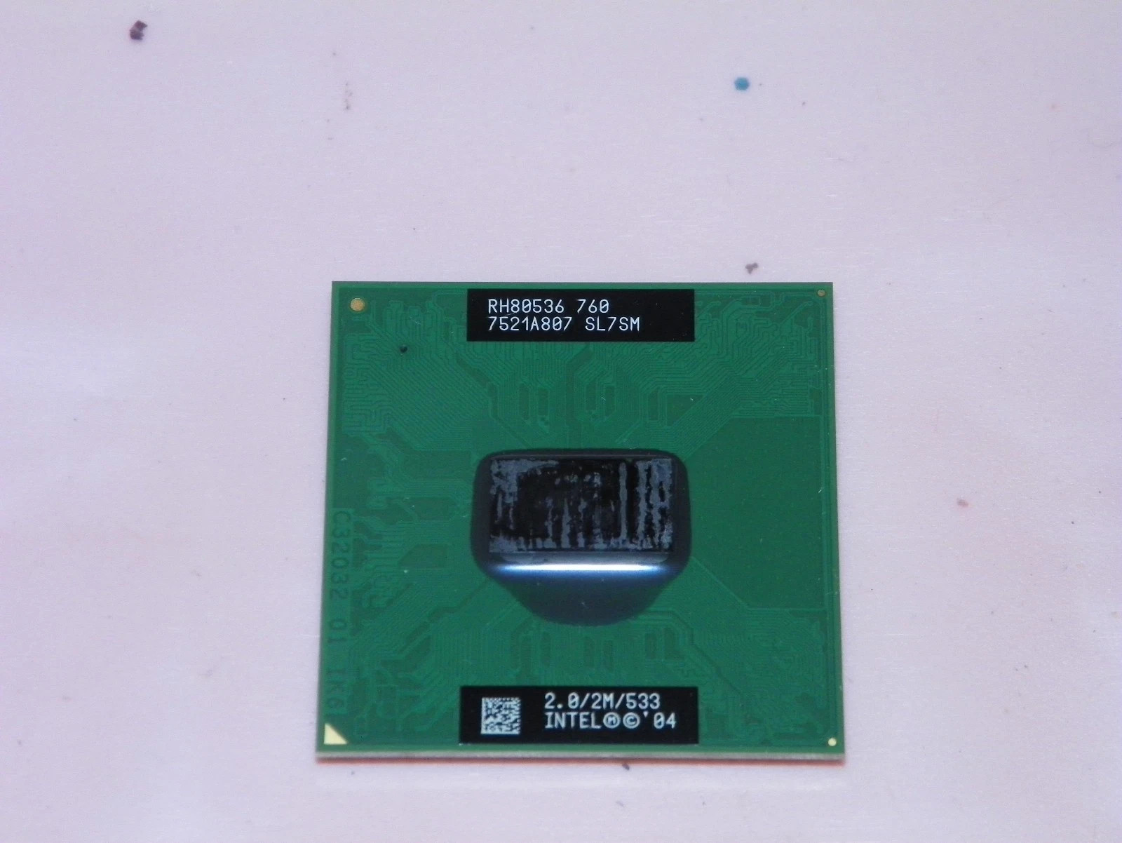 Intel Pentium M 760 Processor 2.0 GHz 2M 533 MHz (SL7SM) Socket M  PGA478C CPU