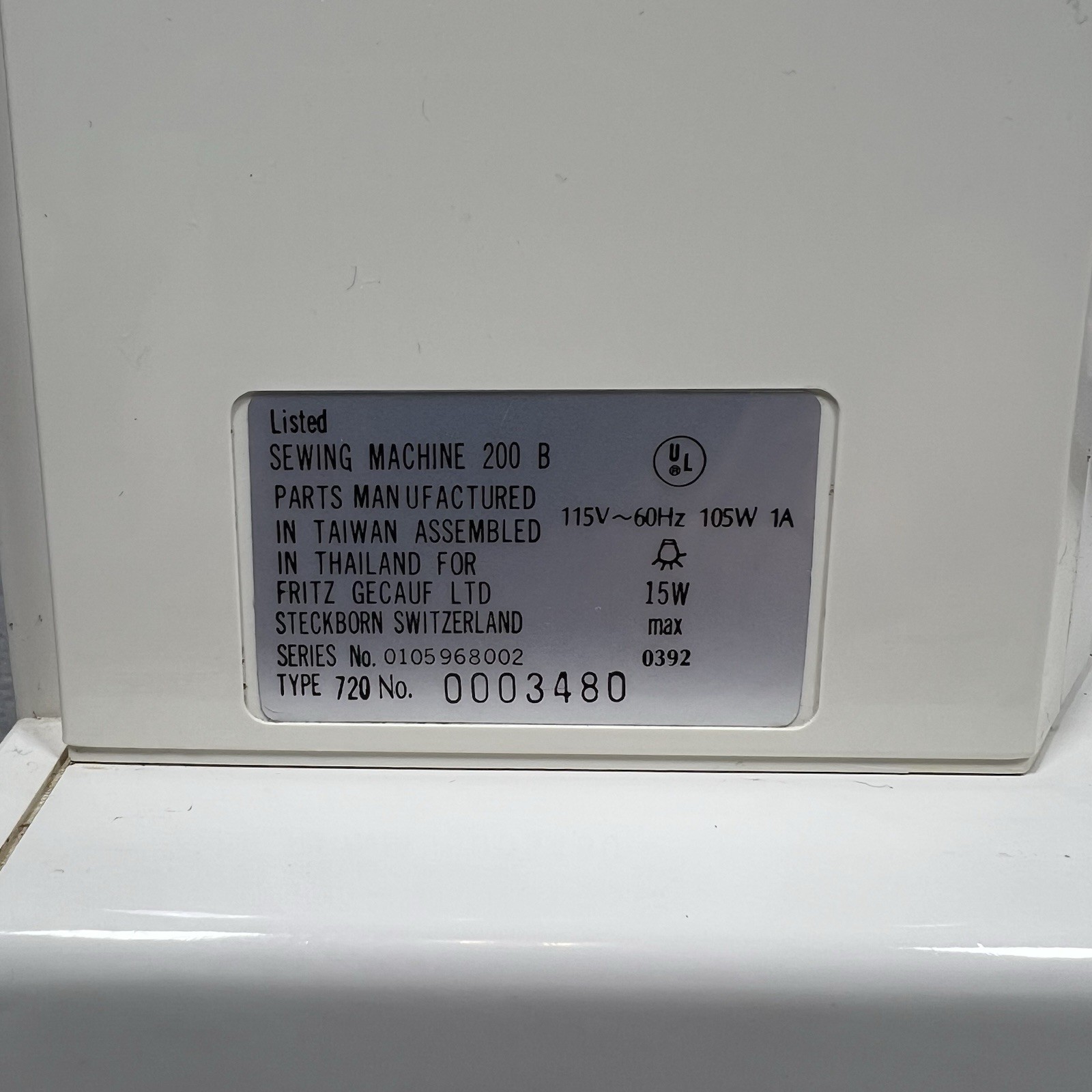 BERNETTE 720 Sewing Machine Heavy Duty 200 B W/ Cover READ