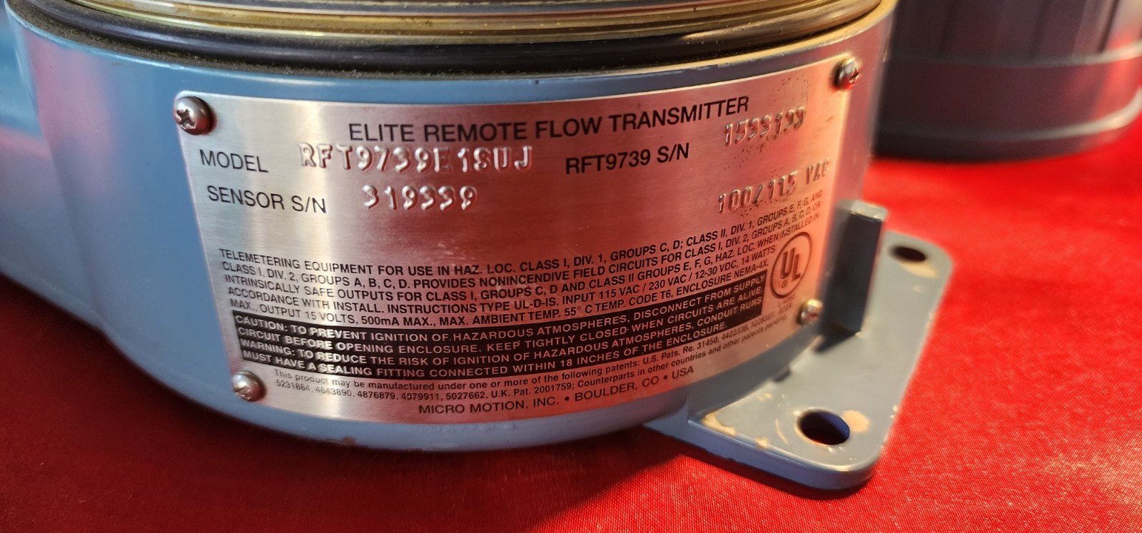 Micro Motion RFT9739E1SUJ Elite Remote Flow Transmitter RFT9739 9739MVD