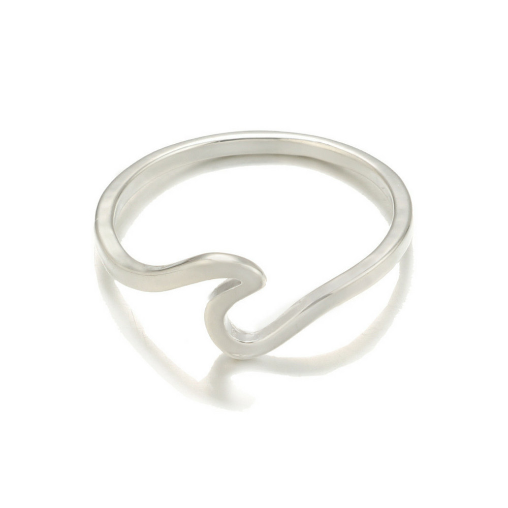 Womens Fashion Jewelry - Ocean Wave Ring -Minimalist Elegant Simple Design