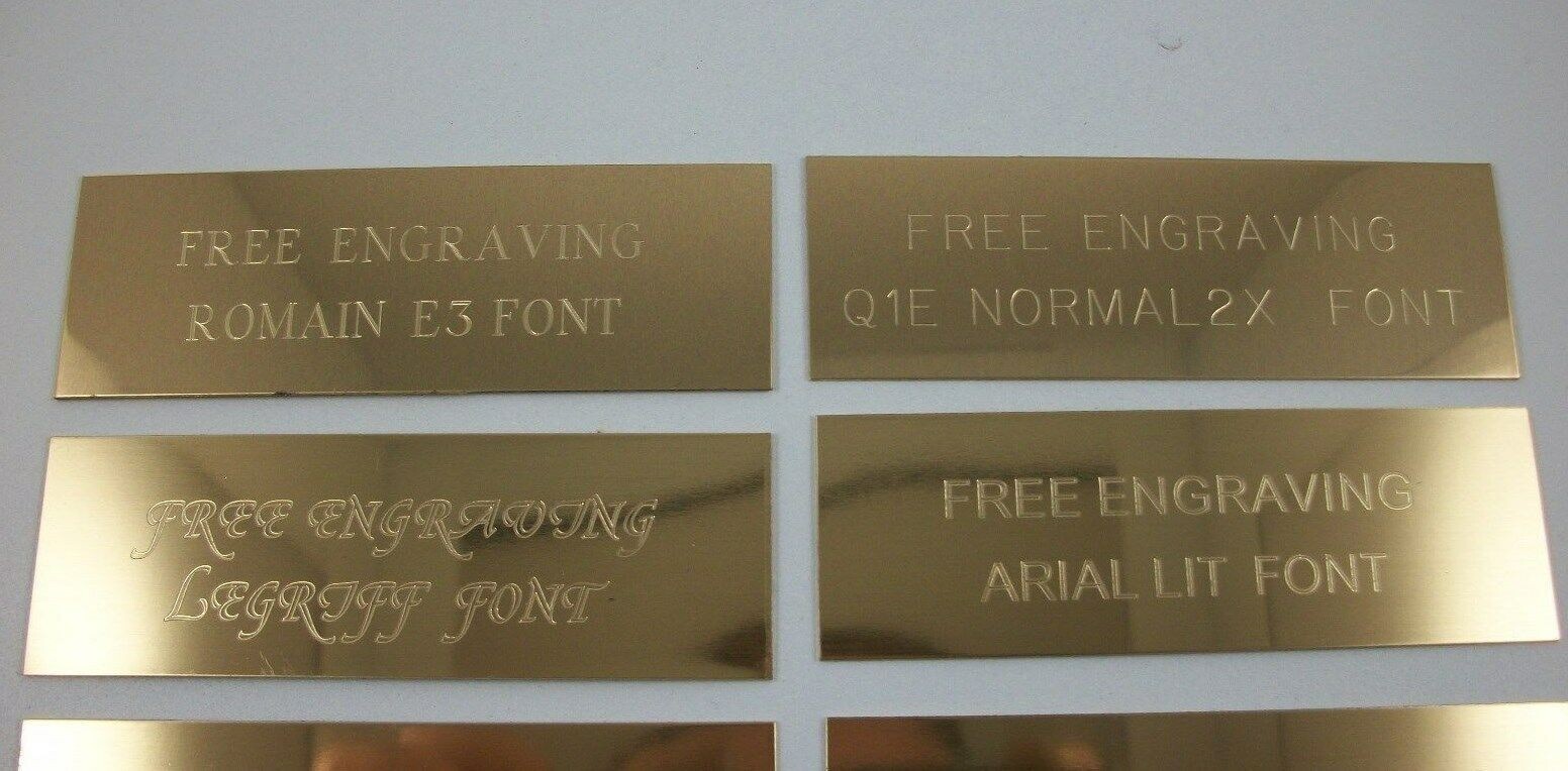Custom Engraved 1" x 3" Brass Plate