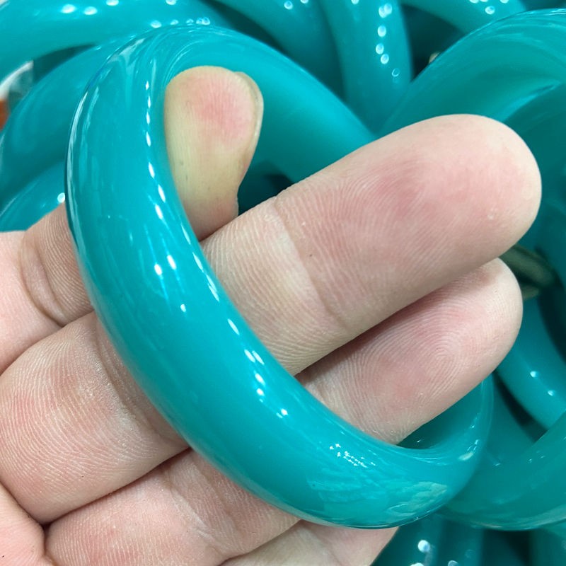 Genuine Natural Blue  hetian Jade Gemstone Bangle 53-64mm