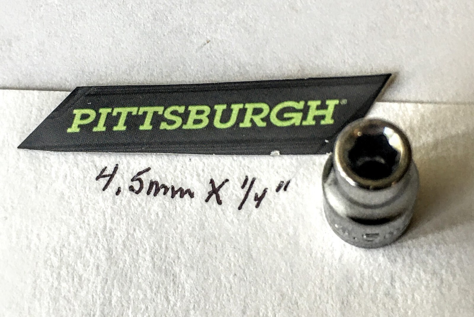 Pittsburgh 4.5 mm x 1/4" Dr Socket 6 Point  Free USA Shipping