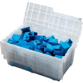 Flipak Attached Lid Container 26-7/8""L x 17""W x 12-5/8""H Clear Lewis Bins