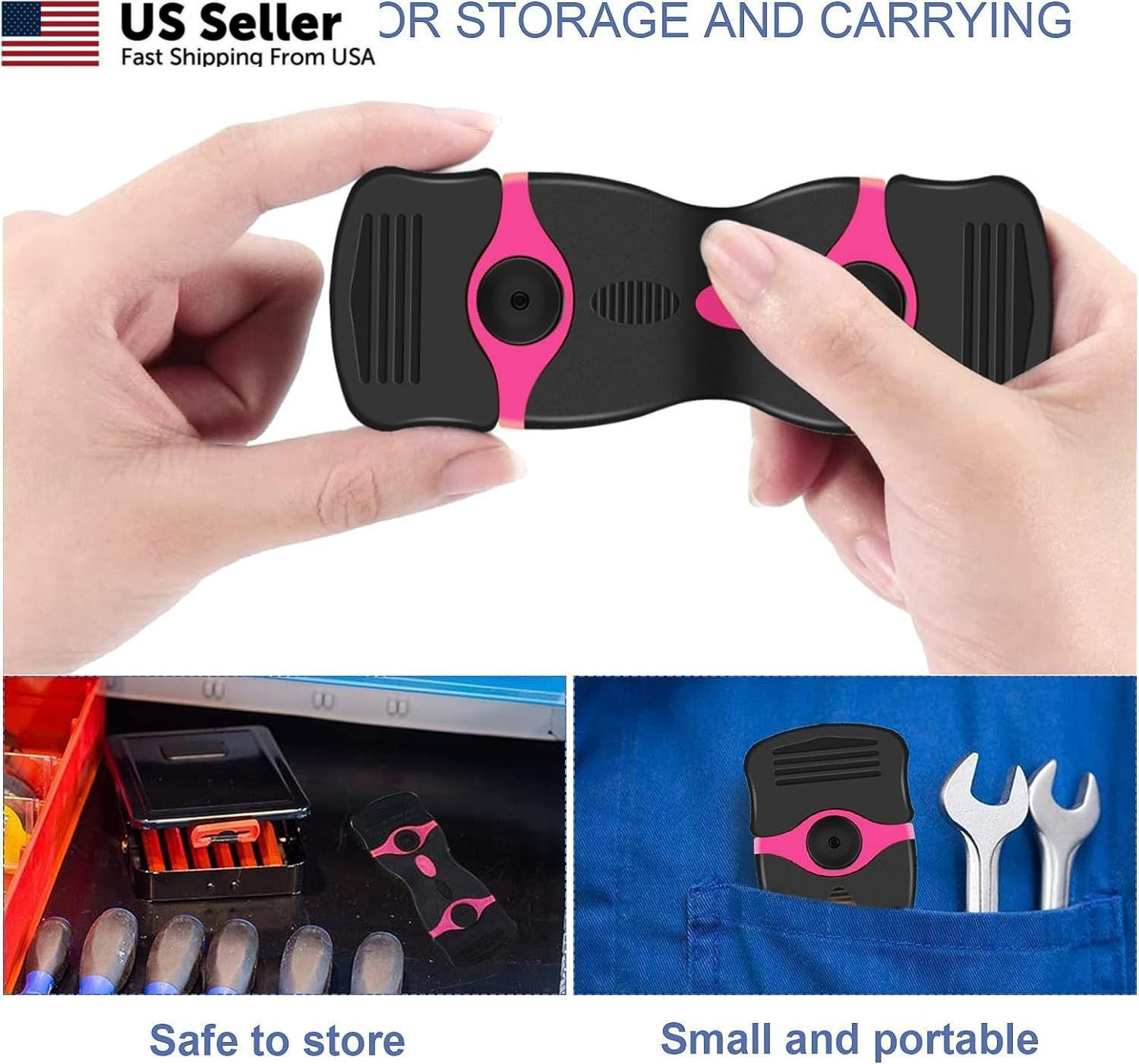 DEKEones Razor Blade Scraper, Double Edged Razorblade Scraping Tool with 10...
