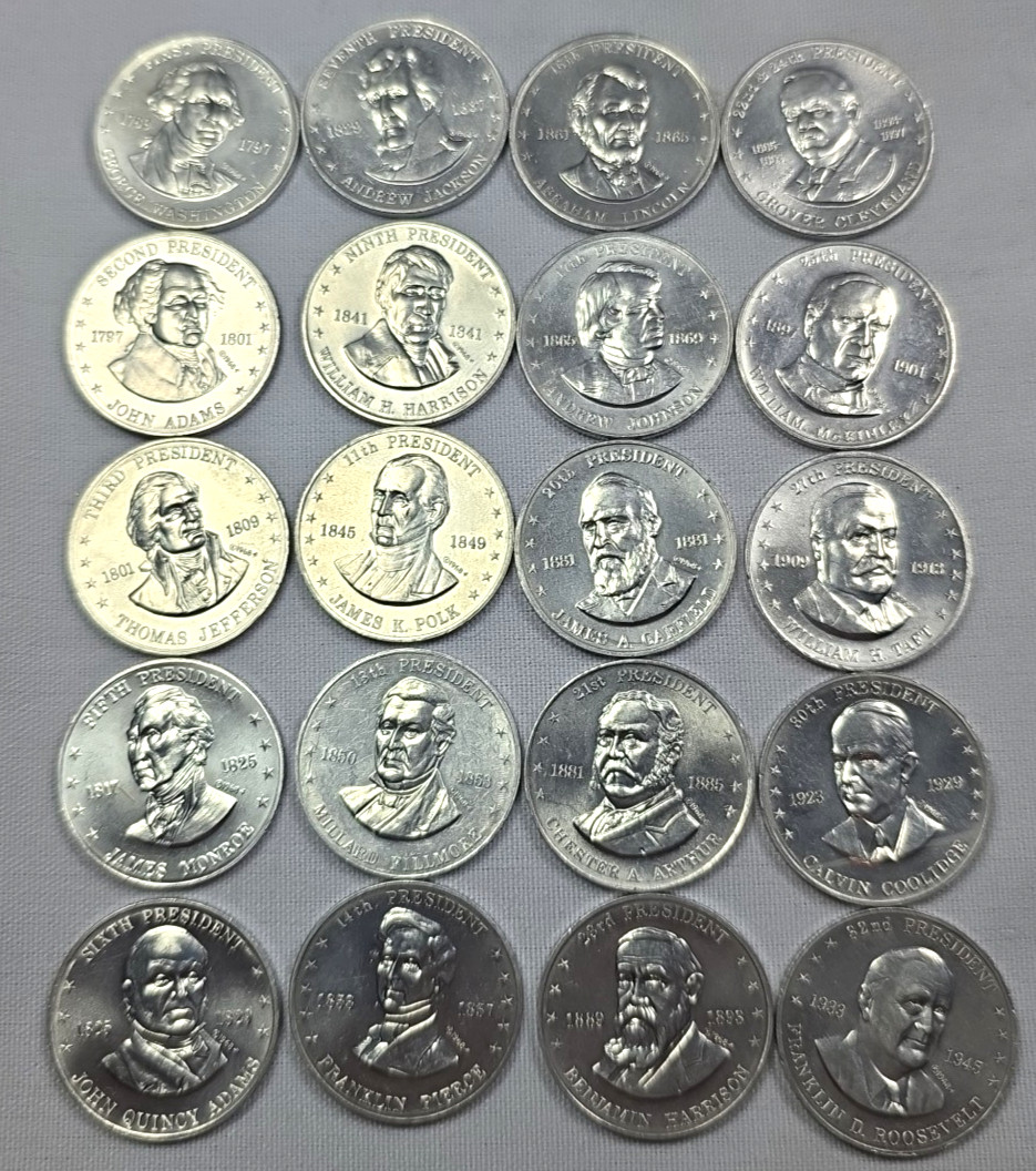 Lot Of 20 Coins 1968 Shell’s Mr. President Coin Game ask4bud