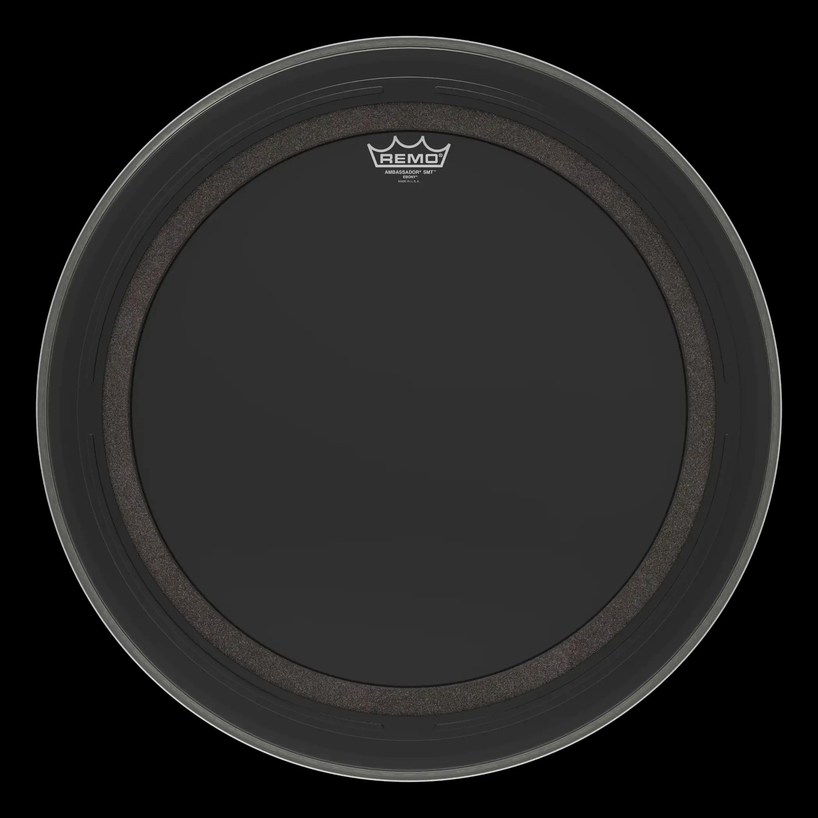 Remo 20" Ebony Ambassador SMT