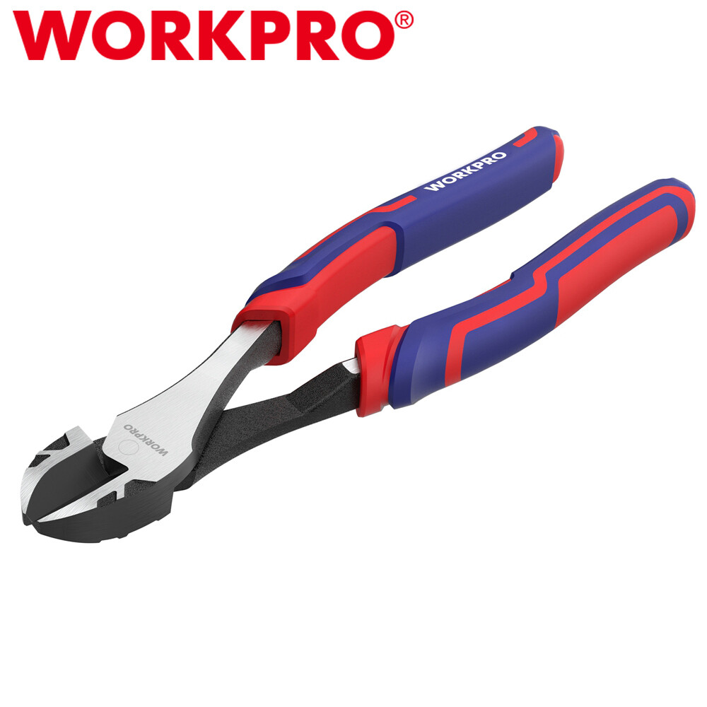 WORKPRO 8" High Leverage Diagonal Plier Heavy Duty Wire Cutters Diagonal Cutters