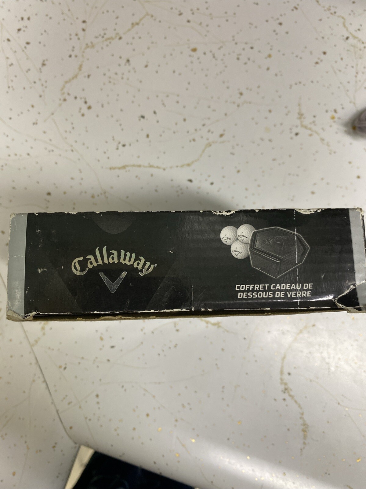 Callaway Golf Coaster Gift Set With Complete With 3 Balls And 5 Coasters