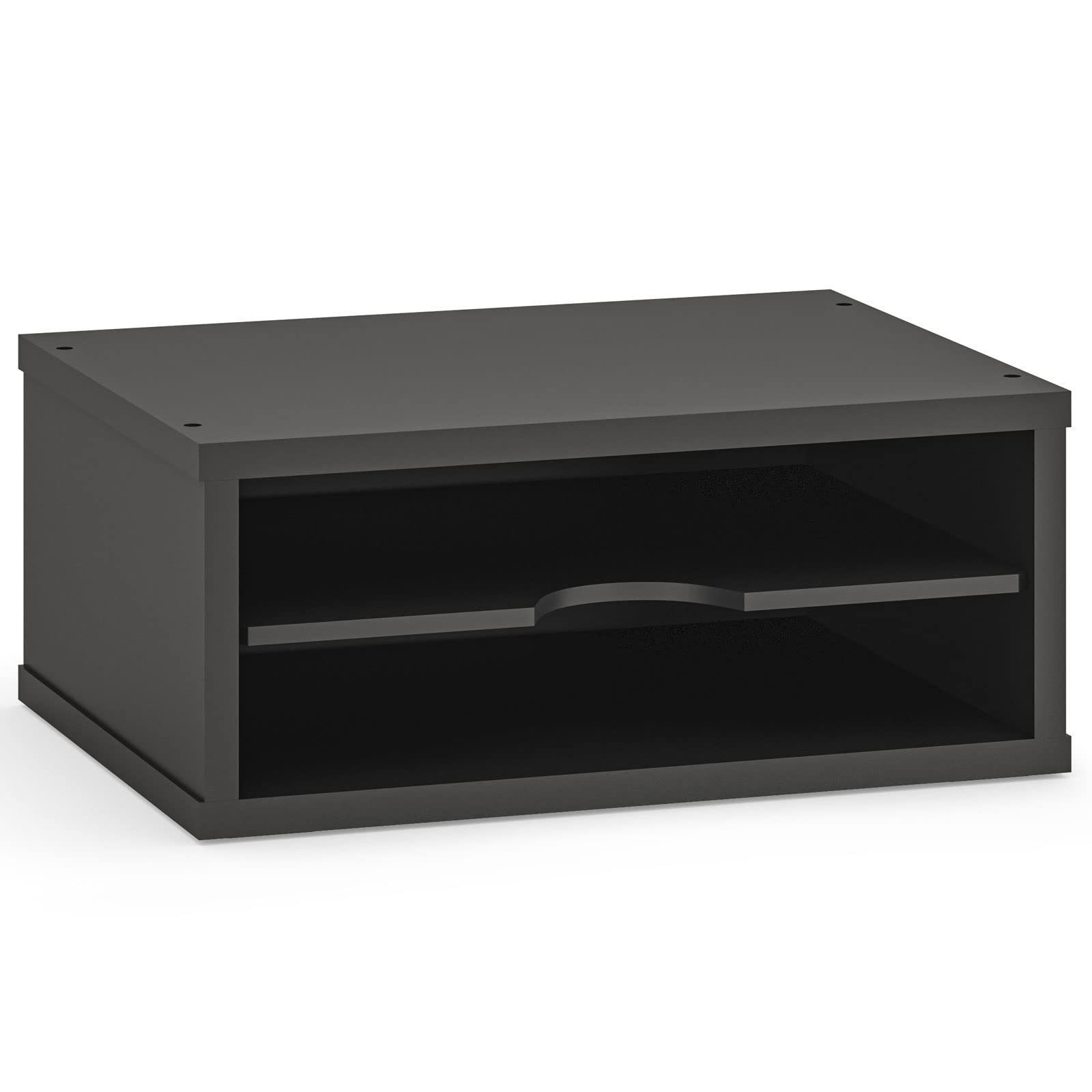 File Organizer, 2-Tier Document Sorter, Stackable Wood Desk Organizer Holder,...