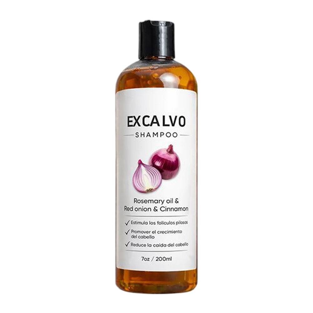 EXCALVO Shampoo 200ml With Rosemary Oil, Red Onion, Cinnamon, Prevent Hair Lo .