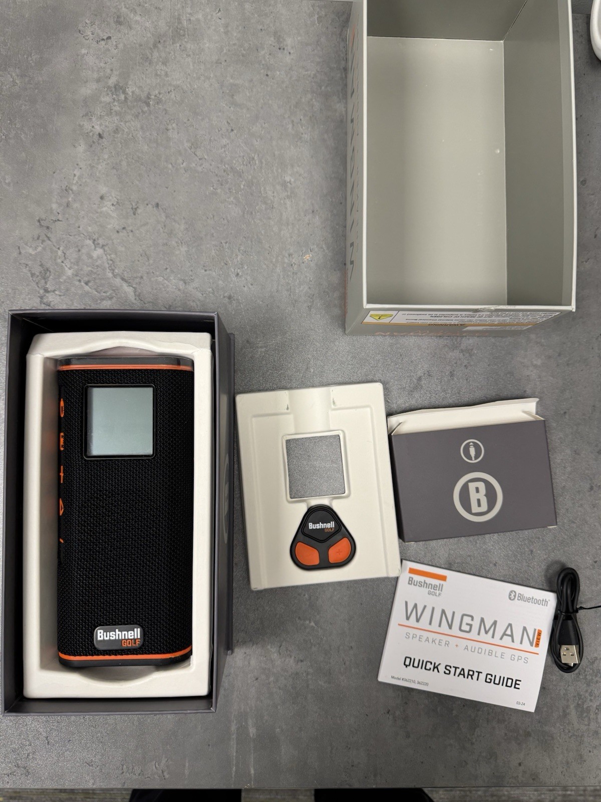 Bushnell Wingman View GPS Golf Speaker with Viewable LCD Screen, Open Box