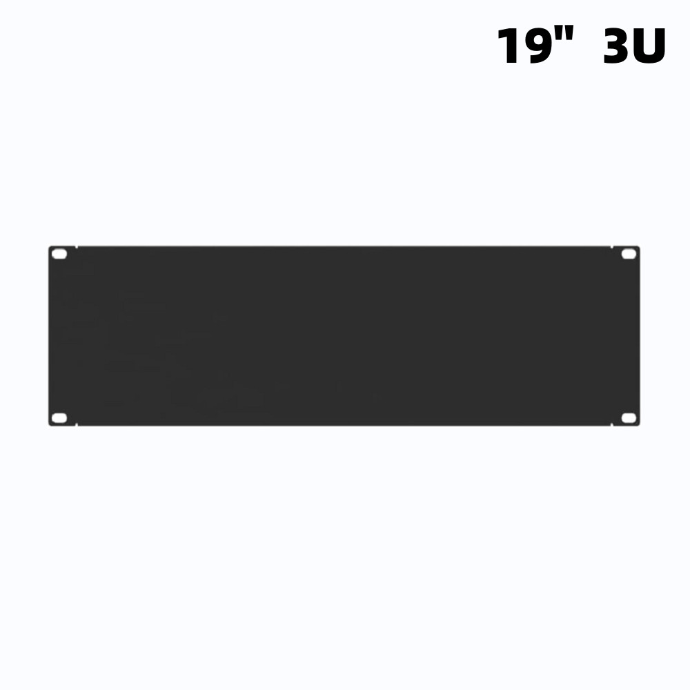 3U 19" Blank Plate Network Server Rack Mount Panel Thick Filler Spacer Black