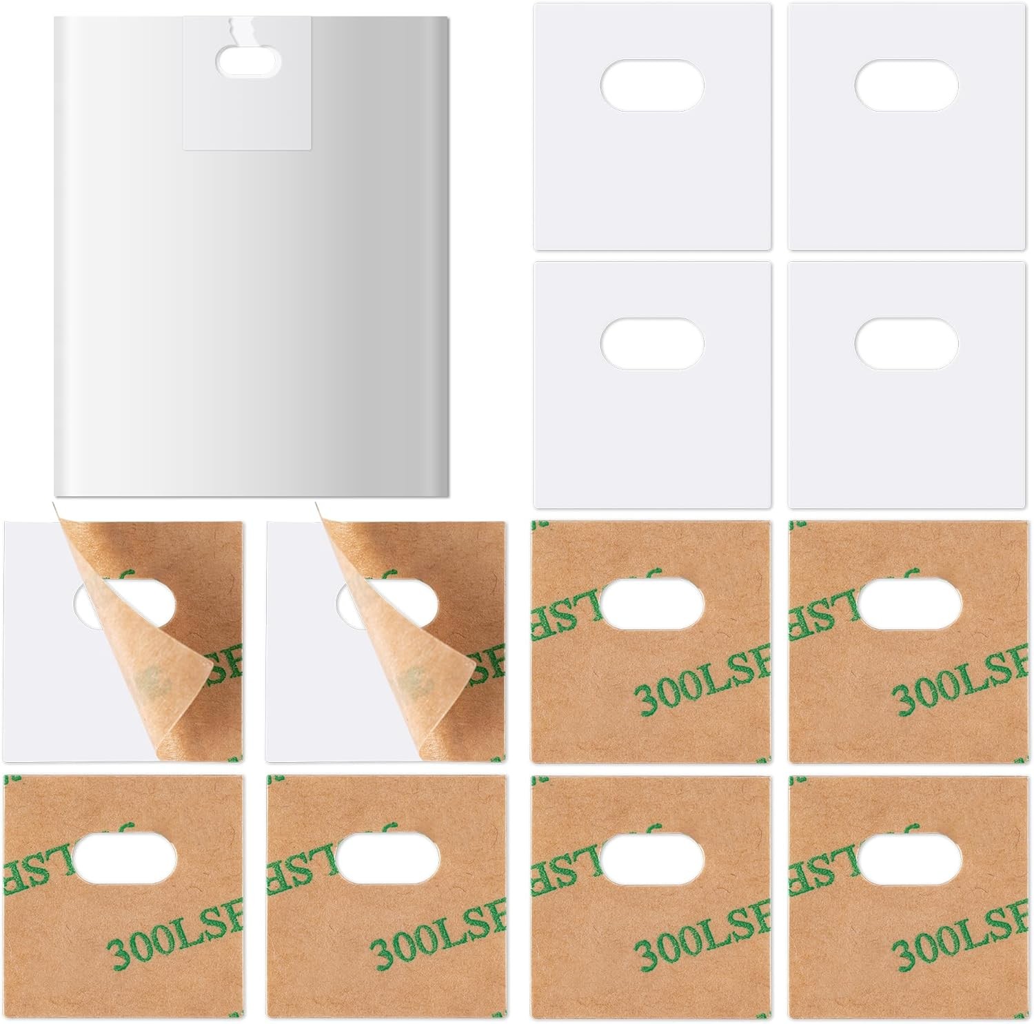 60 Pcs Vertical Blind Repair Tabs, Clear Large, Tabs