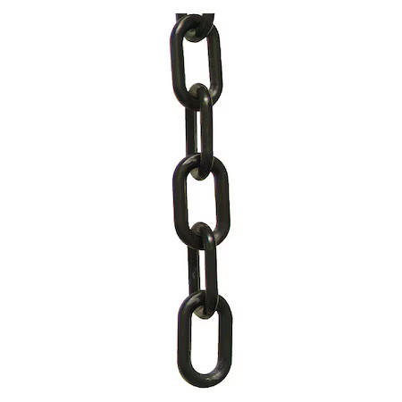 Zoro Select 51003-25 Plastic Chain, Black, 25 Ft Length, Gloss, 51003-25